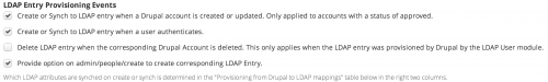 LDAP Entry Provisioning Events