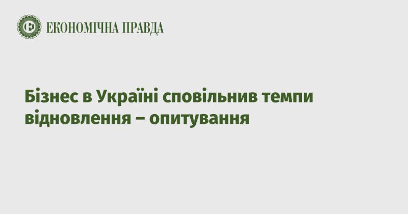 В Україні бізнес переживає уповільнення темпів відновлення, згідно з результатами опитування.